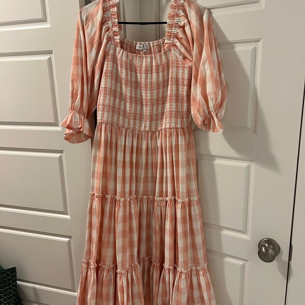 Ivy City Co Mia Pink Gingham Dress